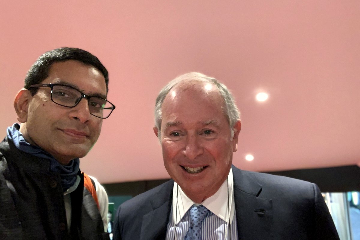 Kashyap Kompella at a public event with Stephen Schwarzman