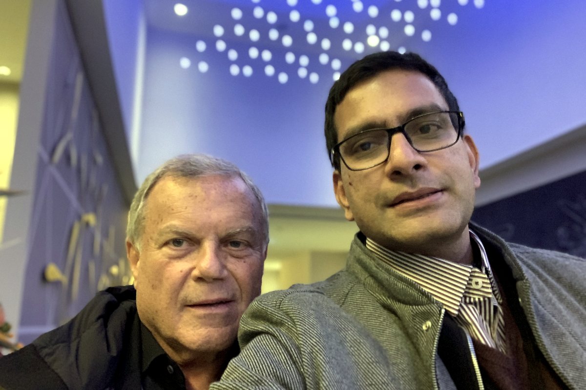 Kashyap Kompella at a public event with Sir Martin Sorrell