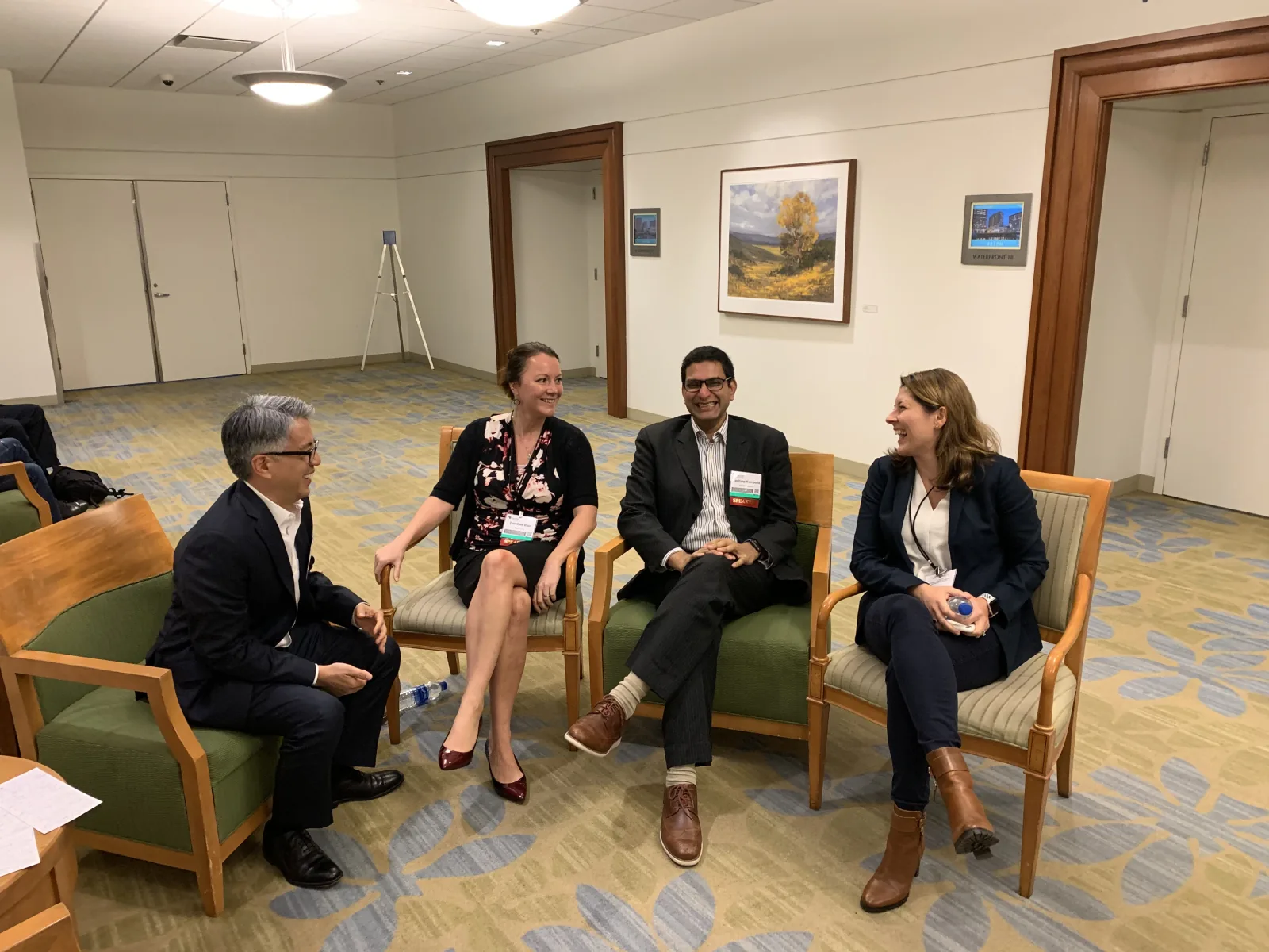 Kashyap Kompella with fellow panelists at AI World Boston